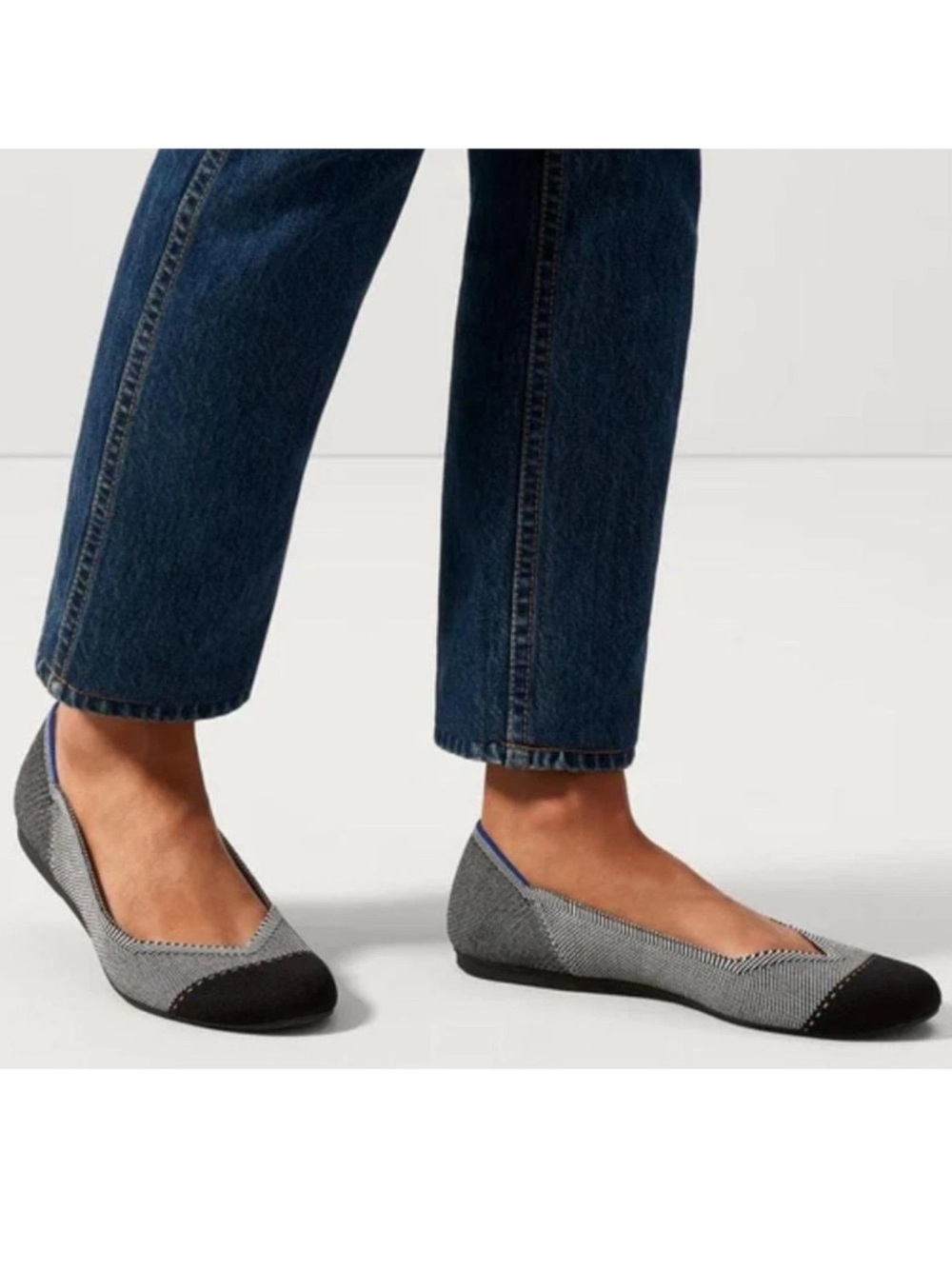 Rothy's Rounded Iron Herringbone Black Women's Shoes